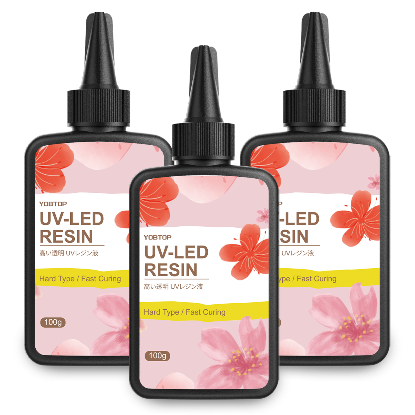 YOBTOP UVレジン 300g UV-LED対応 レジン大容量 透明度が高く 硬化が速いレジン液 ハードタイプ DIY用 UVレジン液 イヤリング ネックレス 手作りアクセサリー