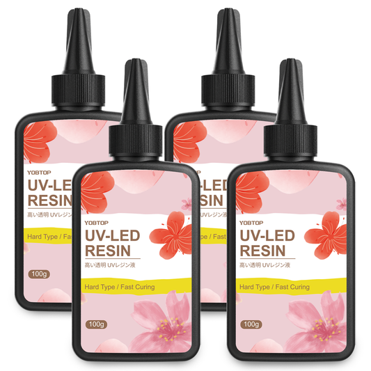 YOBTOP UVレジン液 400g レジン液 大容量 透明 ハードタイプ UV/LED対応 詰替用 低アレルギー性 高い透明 黄変なにくい 急速硬化 初心者向け DIY手作り ジュエリー デザイン 用途広い