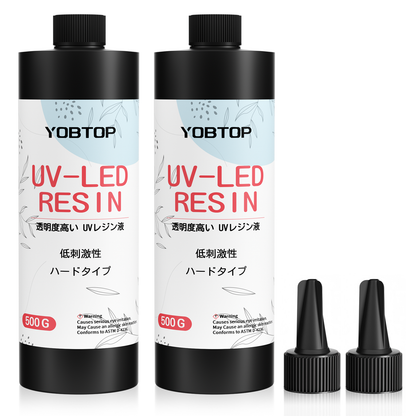YOBTOP レジン液 1000g uvレジン液 業務用 安い 高い透明 急速硬化 黄変なにくい UV/LED対応 ハードタイプ 低アレルギー性 低粘度  DIY手作り 業務用 工業用 プロ向け ジュエリー デザイン 用途広い