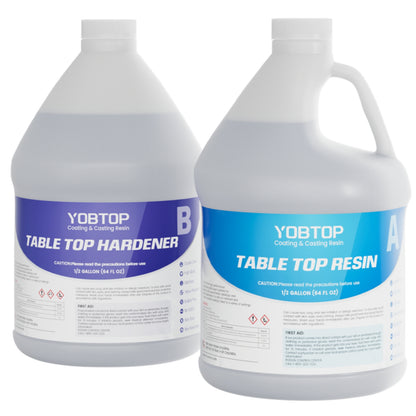 YOBTOP エポキシ樹脂 2液性レジン液 4.3kg/128oz エポキシ樹脂レジン液 ハードタイプ 大容量 体積比1:1 操作簡単 透明度が高い 高硬度 黄変しにくい 自然硬化 各種DIY 手芸用品